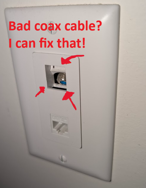 Example of a wall plate that may need attention
